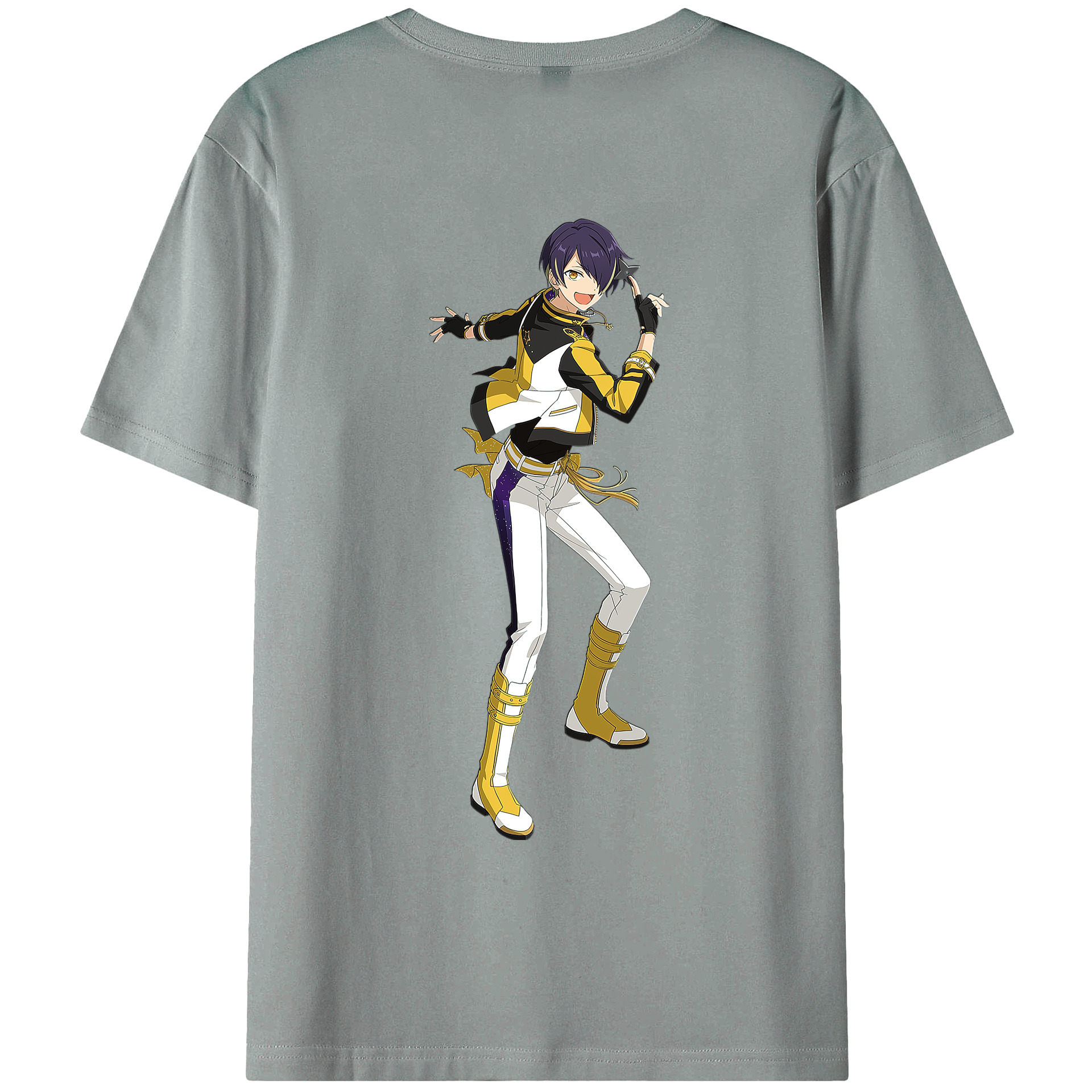 （画像用） あんさんぶるスターズ! Ensemble Stars 綿100％ メンズ半袖Tシャツ（バックプリント） 通気性